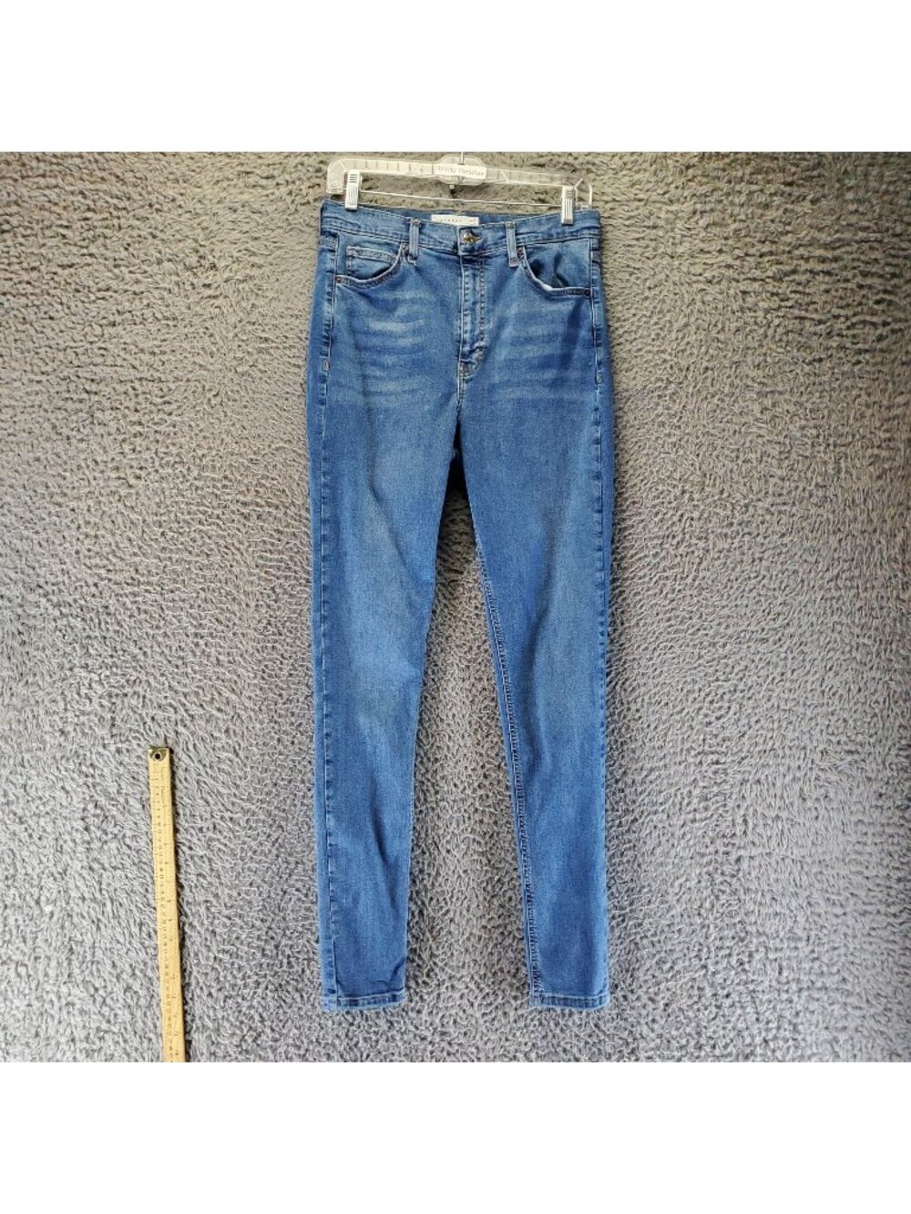 Topshop Jeans Womens 10 Tall Blue Jamie Stretch Denim Skinny